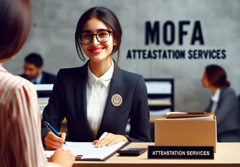 quick attesation services for mofa, document